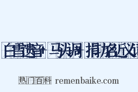 白雪遗音+马头调+捐功名近义词是什么意思的图片